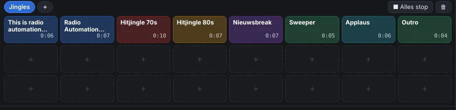 Jinglebord met gekleurde knoppen