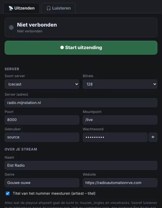 Streamingvenster
